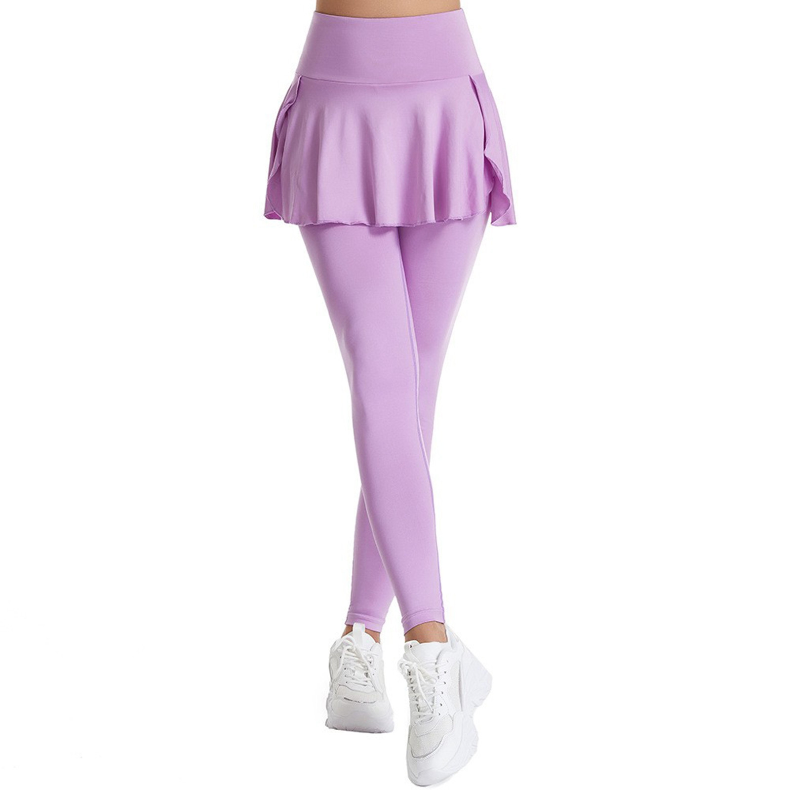 thumbnail image 4 of Falda deportiva plisada de color liso para mujer, cintura alta, que realza las caderas, falda pantalón para bádminton, 4 of 6